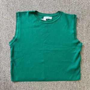 PRIMARK CARES TOP GREEN KNIT SLEEVELESS SWEATER SIZE 2XL NEW
